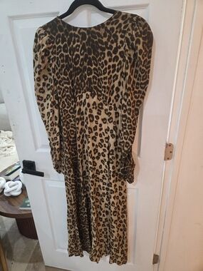 Zara Leopard Print Maxi Dress in Small